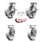 Service Caster 8 Inch Semi Steel Caster Brakes/Swivel Locks and 2 Rigid, 2PK SCC-35S820-SSB-SLB-BSL-2-R-2 - alternate 2